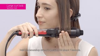 How To Use Panasonic Styling Brush Iron EHHT40  Bob Style [upl. by Dloreg]