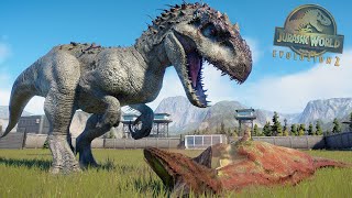 ULTIMA BATALLA DEL INDOMINUS REX Entrenamiento de dinosaurio hibrido Jurassic World Evolution 2 [upl. by Durkin362]