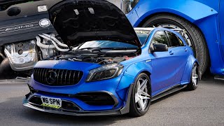 This 465BHP WIDEBODY A45 AMG is CRAZY [upl. by Shoifet]