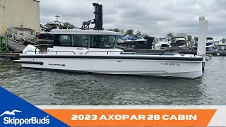 2023 Axopar 28 Cabin Boat Tour SkipperBuds [upl. by Acirehs638]