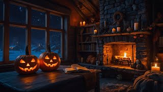 11 Hours Howling Wind Halloween Snowstorm Spooky Horror Sound Effect for Cozy Sleep Haunted Ambience [upl. by Alys572]