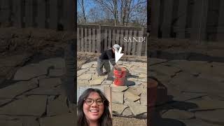 Flagstone Patio installation with Reaction [upl. by Lemor]