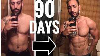 My NATURAL Body Transformation In 90 Days 3 Months  From Skinny Fat to Muscular [upl. by Seltzer]