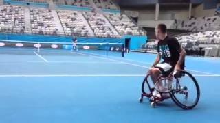 Novak Djokovic amp Andrew Lapthorne the weelchair tennis player [upl. by Elokcin111]