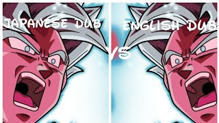 Japanese Dub vs English Dub of Goku going SSGSS Kaioken x 10 scream competition [upl. by Noland]