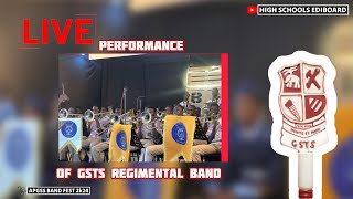 SHOCKING PERFORMANCE BY THE GSTS REGIMENTAL DURING THE APGSS BAND FEST❤️🤍🎺 [upl. by Hotze]