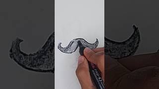 how to draw moustache 😀trending drawingtutorials easy drawing of moustache shortsviral trend 😀 [upl. by Adalia118]