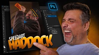 Episch Portret van Kapitein Haddock  Photoshop Speedart Tutorial [upl. by Furgeson584]