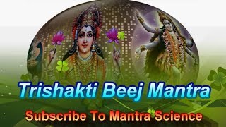 त्रिशक्ति बीज़ मंत्र Trishakti Beej Mantra  Narayan Dutt Shrimali [upl. by Aneek]