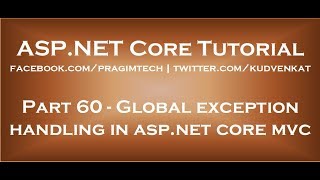 Global exception handling in asp net core mvc [upl. by Allicserp]