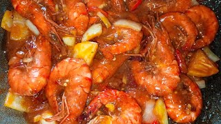 Udang masak merah bawang Bombay yang nikmat dan enakudangmasaksedapselera [upl. by Nnylaehs252]