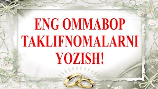 19DARS Eng ommapob taklifnomalar yozish [upl. by Holtorf]