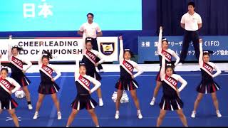 Team Japan Senior All Female  Cheerleading World Championship 2019  DAY 1 [upl. by Tnarg]