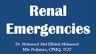 Renal Emergency [upl. by Olmstead]