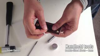 How to use handheld tools to set up double sided rivets [upl. by Arun]