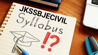 JKSSB JE CIVIL FULL DETAILED SYLLABUS ‼️‼️‼️ SUBJECTWISEWEIGHTAGE [upl. by Quintilla]