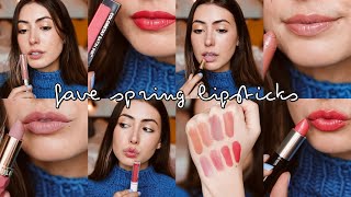 Favourite Drugstore SPRING Lipsticks 2022 [upl. by Inus]