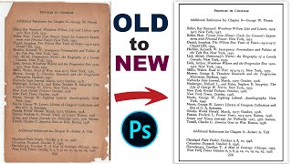 How to Repairing Old Document in Photoshop [upl. by Irtemed]