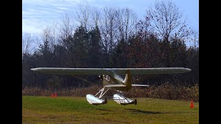 J3 Floatplane Landing on Grass [upl. by Lorilee425]