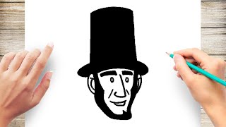 How to Draw Abraham Lincoln Step by Step [upl. by Gregor657]