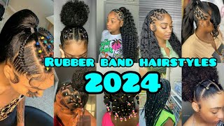 Flawless rubber band hairstyles you can rock at all times Protective hairstyles Natural hairstyles [upl. by Larkins]