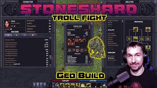 Geomancer vs Ancient Troll  Permadeath  Stoneshard  Patch 08210 [upl. by Adnimra]