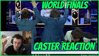 Caedrel Shows Caster Reaction To Ending Of Worlds Finals [upl. by Erret]