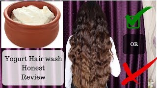 Washed Hair with Yogurt  Honest Review [upl. by Nivert]