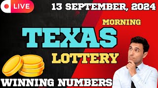 Texas Morning Lottery Results For  13 Sep 2024  Pick 3  Daily 4  All or Nothing  Powerball [upl. by Eenat464]