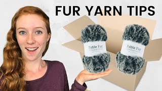 FABLE FUR YARN REVIEW  How to Crochet with Faux Fur Yarn [upl. by Morel760]