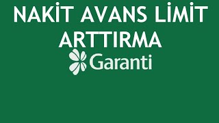 Garanti BBVA Nakit Avans Limiti Arttırma Nasıl Yapılır [upl. by Meunier788]