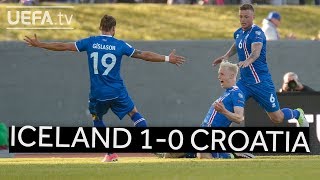 ICELAND strike late to defeat CROATIA in FIFA WORLD CUP QUALIFIER [upl. by Jerri]