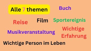 Mündliche Prüfung telc B2 Teil 1Präsentation Alle 7 themenÜber ein Thema sprechen [upl. by Krishna]