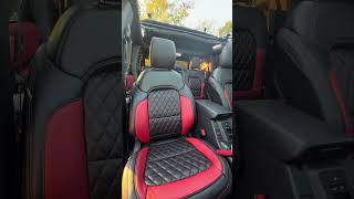 Black amp Red custom leather for a 2022 Ford Bronco [upl. by Enoryt]