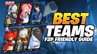 BEST ZZZ TEAMS Zenless Zone Zero Best Teams Tier List  F2P friendly guide [upl. by Dorrahs448]