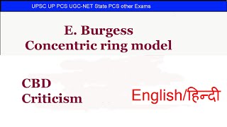 A concentric ring model of E Burgess Population and Settlement Geography  Human geography [upl. by Erdne]