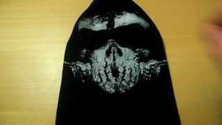 REAL quotKEEGANquot Call of Duty Ghosts MASK Balaclava  quotGHOST Character Keegans MASKquot [upl. by Yahs61]