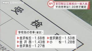 石川県の公立高校 倍率が確定 202231放送 [upl. by Meehsar]