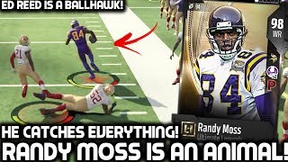 RANDY MOSS CATCHES EVERYTHING ED REED IS A BALL HAWK Madden 18 Ultimate Team [upl. by Macmullin925]