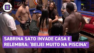 BBB 24 Sabrina Sato invade casa e relembra Beijei muito naquela piscina [upl. by Griffy944]