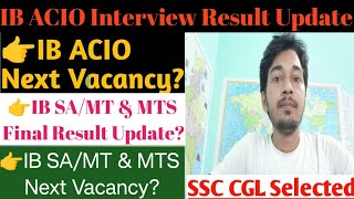 IB ACIO And IB SAMT amp MTS Exams Final Result Update IB Next Recruitment Updateibacio2024 ibmts [upl. by Fritzie]