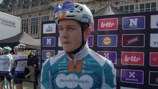 Vlad Van Mechelen  Interview at the start  De Brabantse Pijl 2024 [upl. by Swinton460]