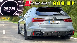 900HP AUDI RS6 C8  0100 100200 200300  POV on AUTOBAHN [upl. by Hyacinth]