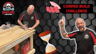 48 Hour Full Camper Build Challenge Announcement amp Fitting Oak Worktops in a Campervan [upl. by Chandos]