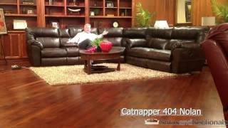 Catnapper Nolan Sectional Sofa in Bonded Leather [upl. by Frangos173]