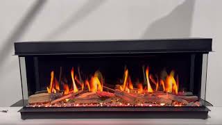 Fiamma caminetto elettrico Eluxe 125150  Eluxe 125150 electric fireplaces flame effect [upl. by Ahsrop]