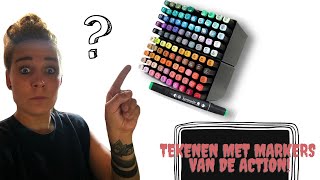 TEKENEN met Alcohol TWIN Markers van de ACTION  Review [upl. by Johannessen5]