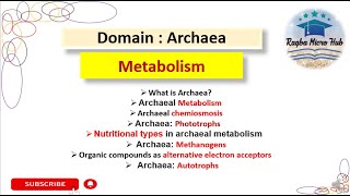 Archaeal Metabolism domain archaea metabolism raqbamicrohub [upl. by Salguod449]