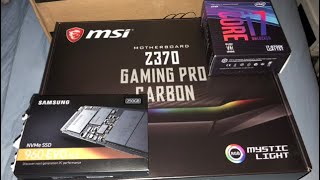 MSI Z370 Gaming Pro Carbon new build [upl. by Mcnutt]