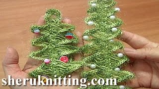 Hairpin Lace Crochet Christmas Tree Ornament Part 1 of 2Christmas Tree Bead Decorated [upl. by Esinrahs]